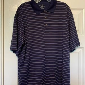 Blue horizontal striped shirt. Grand slam golf large shirt. Looks new!